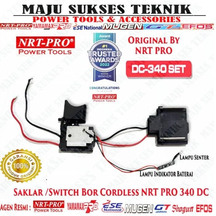 SAKLAR MESIN BOR CORDLESS BATERAI NRT-PRO DC340 SWITCH DC 340 NRT PRO