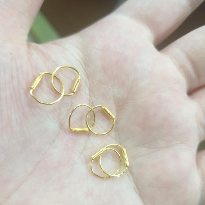 TERBARU ANTING KENIP BAYI ANAK EMAS ASLI 950 0,5 GRAM SETENGAH GR 24K 24 KARAT 