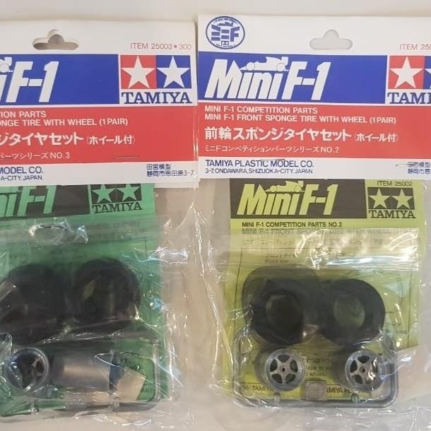 tamiya mini f1 rear sponge tire with wheel (1 pair)