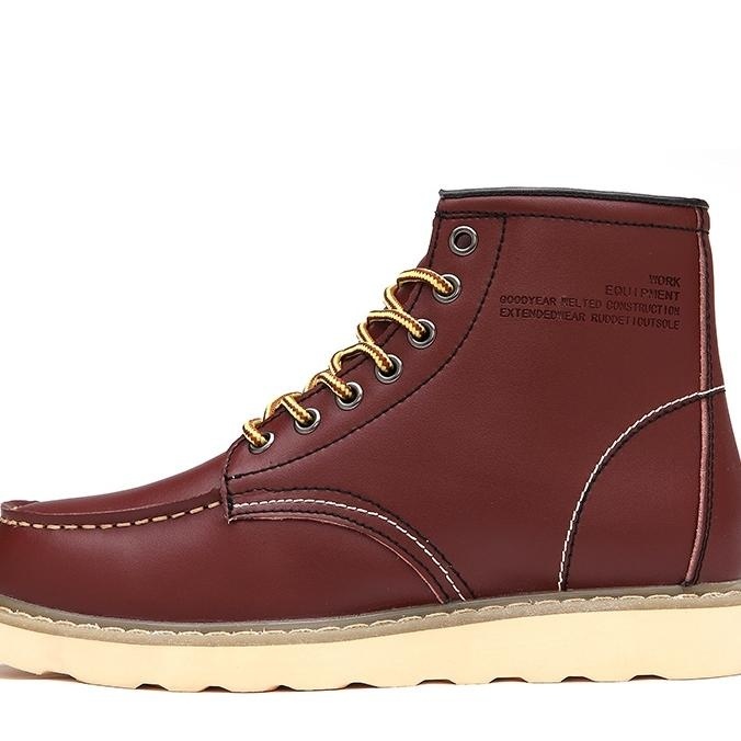 Kulit Sepatu Boots Pria Keren Hitam Coklat Martin Boots Formal Kerja Klasik Handmade 249