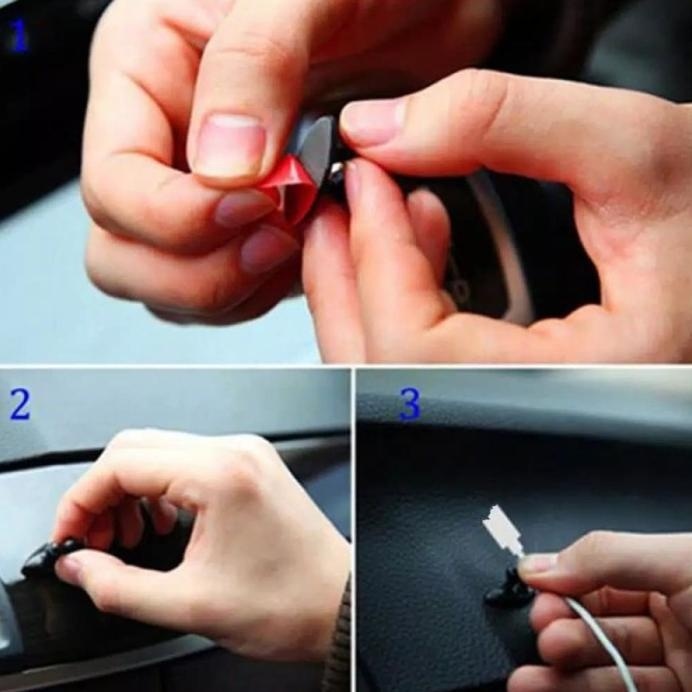 

Best Seller Klip Gantungan Penjepit Holder Kabel Charger Hp Organizer Mobil Meja