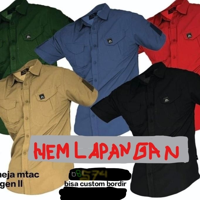 Baju Kemeja Kantor Pria Lengan Pendek Pdl Tactical Big Size Jumbo 9Xl