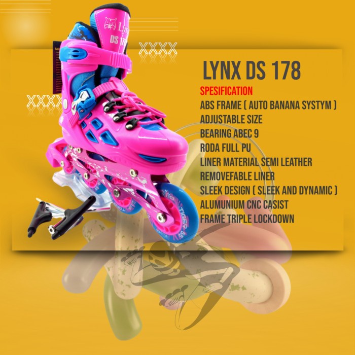 [Original] Sepatu Roda Anak Lynx Ds 178 Full System Diskon