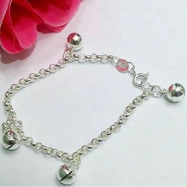 READY STOCK GELANG TANGAN / KAKI ANAK / BAYI / BALITA PERAK SILVER 925 ASLI ORI 