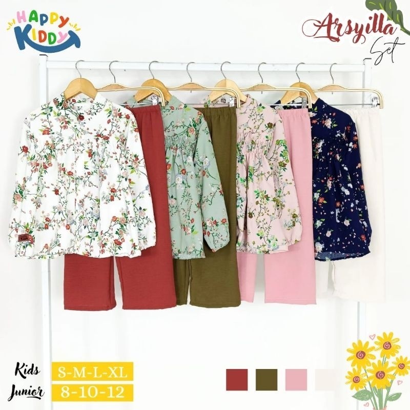Setelan Anak Perempuan 2023 4 5 Thn  12 Tahun Oneset 7 8 Cewek Umur 10 Prmpuan Baju Lebaran 2024 Set