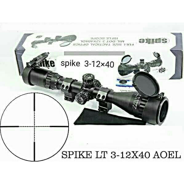 ✅Baru Teleskop Spike Riflescope Spike Teropong Spike 3-12×40 Aol Berkualitas