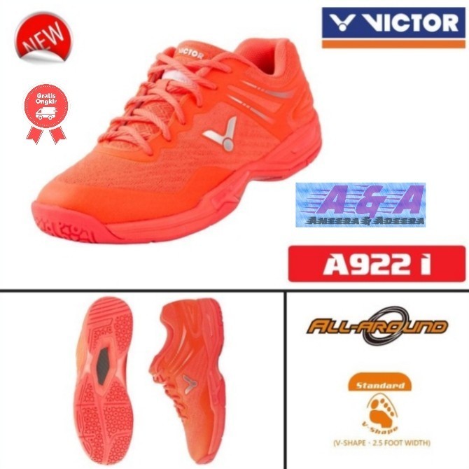 [Original] New Promo  Sepatu Badminton Victor A922 / A-922 Original Berkualitas