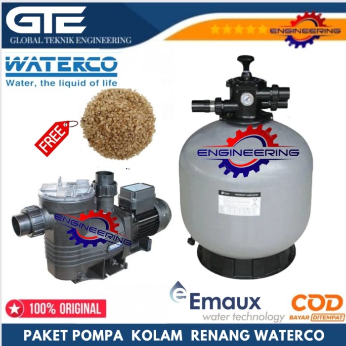 ✅Baru Pompa Air Kolam Renang Waterco Supatuf 100 1Hp Sand Filter Emaux V500_x000D_
 Berkualitas
