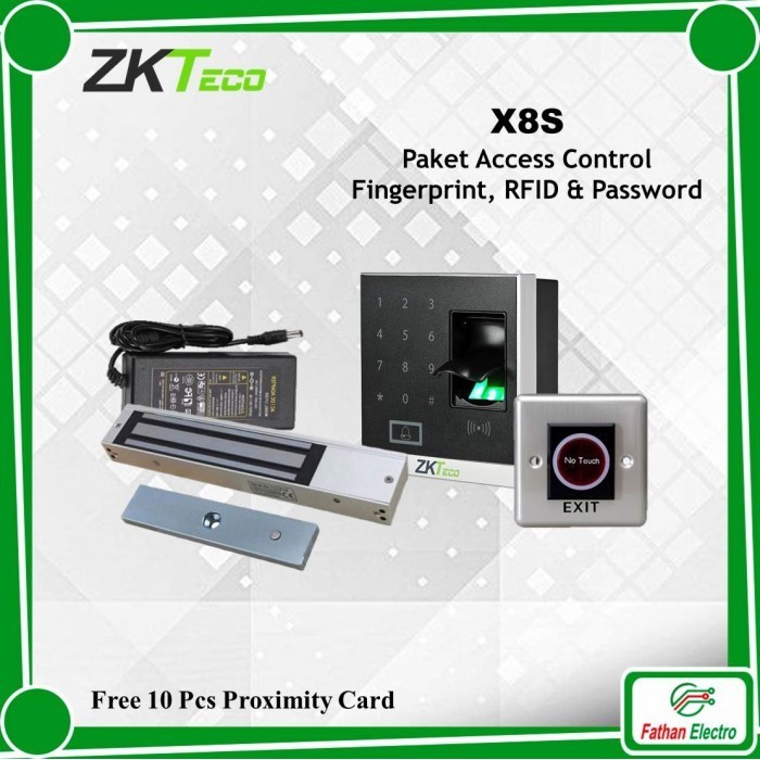 ✅Ori Paket Access Control Fingerprint Rfid 125Khz Zkteco X8S Access Door Terbatas
