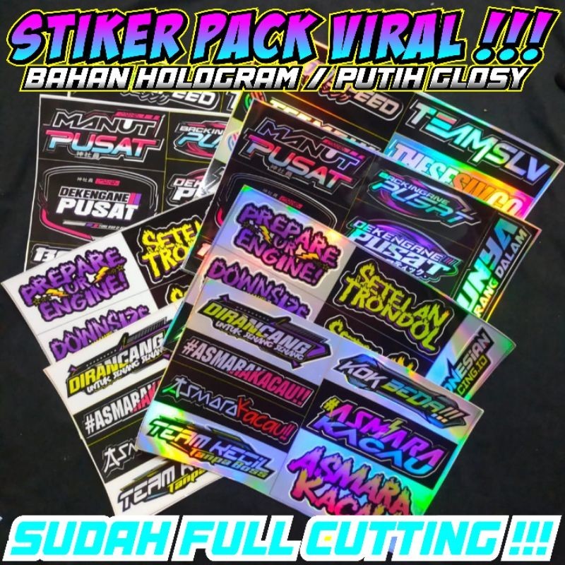 

stiker pack viral / stiker pack isi 8 hologram dan glosy / stiker pack wong pusat / stiker pack asmara kacau / stiker pack prepare engine / stiker pack teamslv