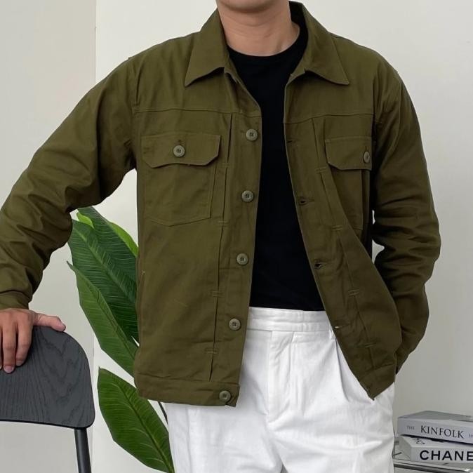 Cozyclub Trucker Canvas Jacket - Outer Jacket Pria Model Trucker Pengiriman Cepat