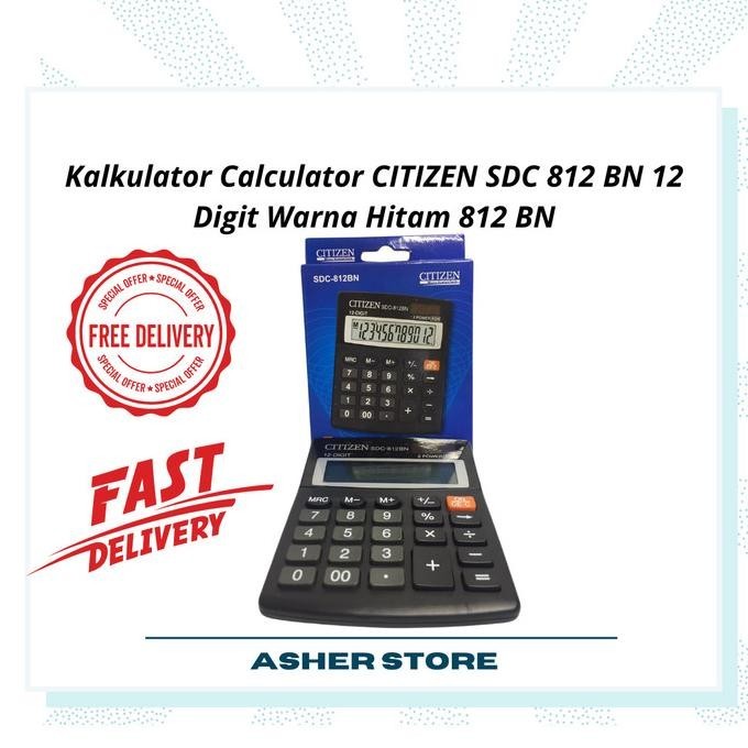 

Berkualitas Kalkulator Calculator CITIZEN SDC 812 BN 12 Digit Warna Hitam 812 BN