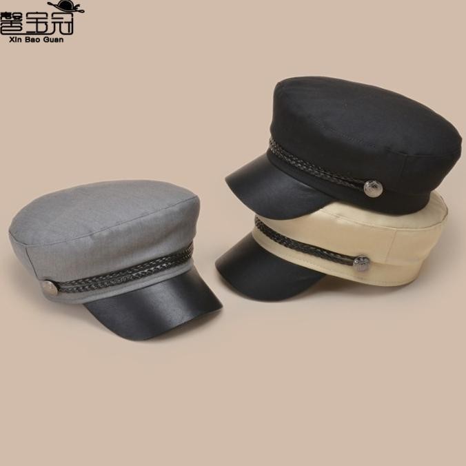 Topi Wanita Korea Import Model Tentara Navy