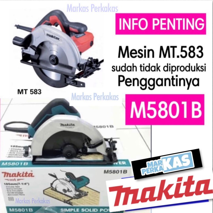 ✨New Maktec Mesin Circular Saw Mt 583 - Mesin Gergaji Kayu Mt583 Maktec Terbaru