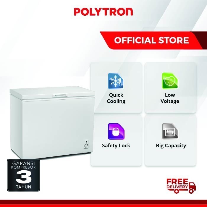 [New] Chest Freezer Polytron Pcf-217 Kapasitas 200 Liter Berkualitas
