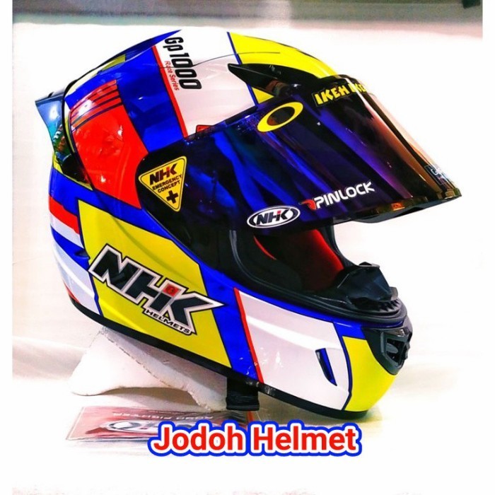 [New] Nhk Helm Gp1000 Sxr Black BlueVisor IridiumSpoiler Paket Ganteng Terbatas