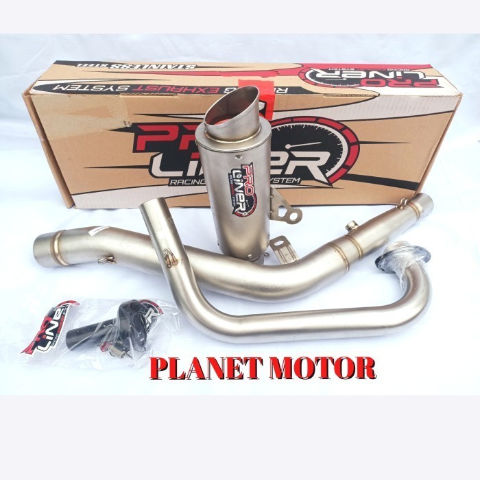 [Original] Knalpot Proliner Tr1 R Titan Short Sonic 150 Supra Gtr Full System Limited