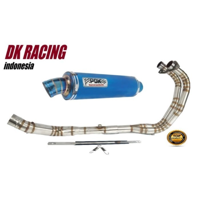 [Original] Knalpot Racing Kawasaki Ninja Fi 250 Pdk Bulat Bluemontt Terbaru