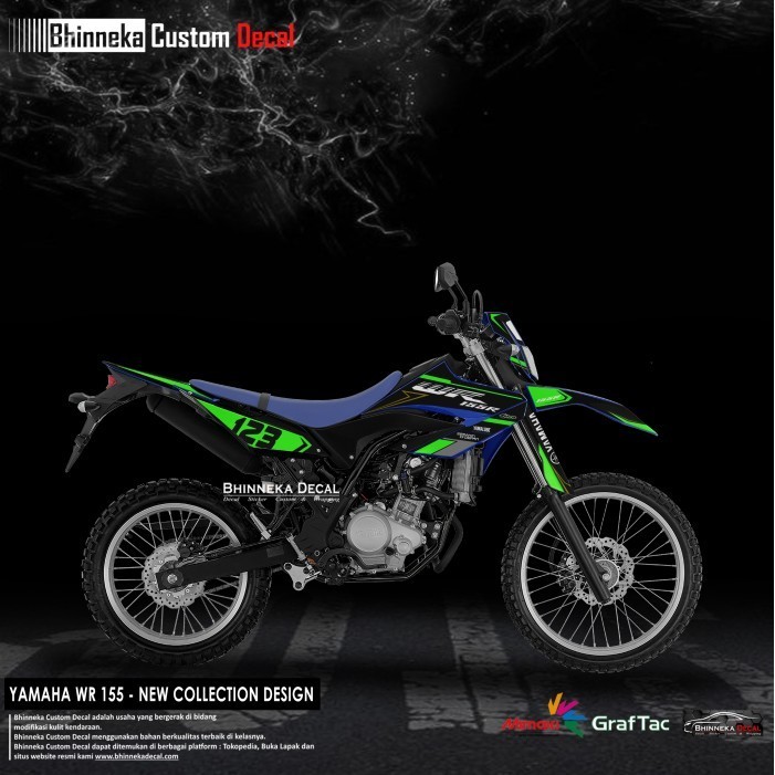 [Original] Decal Sticker Super Premium Wr 155 Green Minimalis Limited