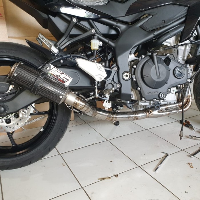 [Original] Knalpot Racing Zx25 R Carbon Sc Project Full System Pdk Berkualitas