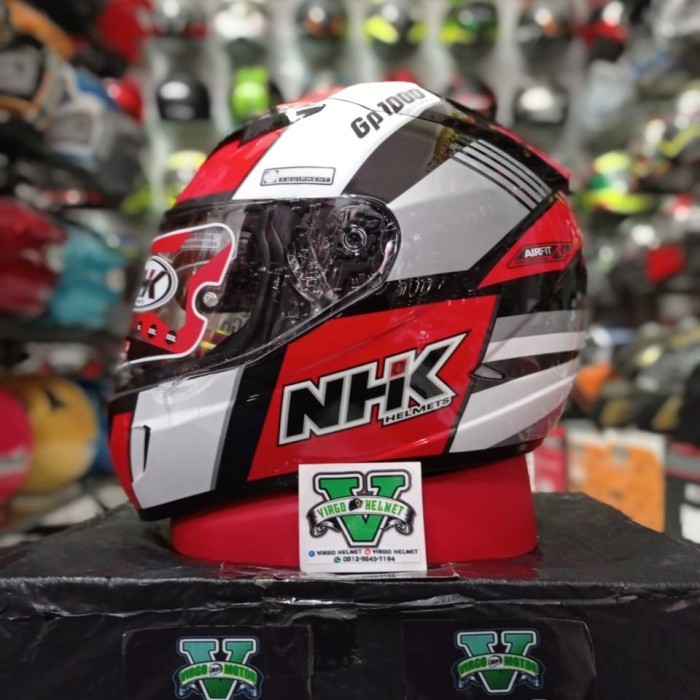 [New] Helm Nhk Gp 1000 Modif Xsr Black Red Grey Terbatas