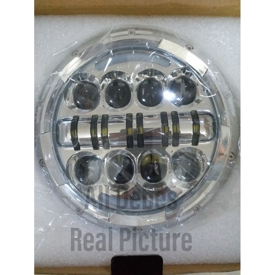 [Ori] Daymaker 7 Inch W175 Harley Jeep Silver Terbaru