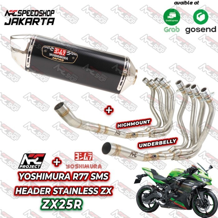 [Original] Knalpot Yoshimura Japan R77 Sms Fullsystem Header Stainless Zx25R Zx25 Terbaru