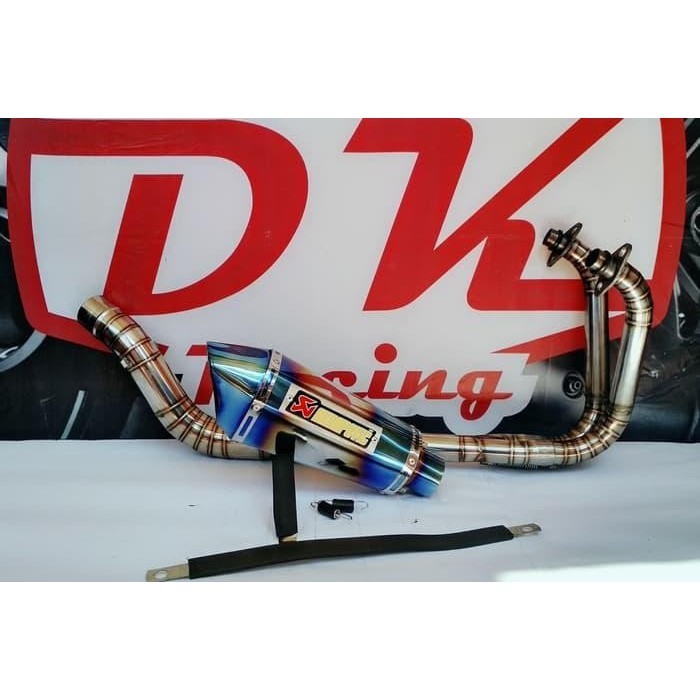 [Original] Exhaust Knalpot Racing Kawasaki Ninja Karbu 250 Akrapovic Garda Biru Diskon