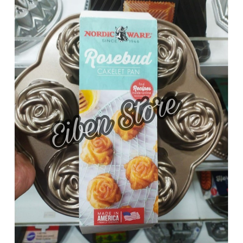 

[New Ori] Nordic Ware Rose Bud Cakelet Pan Diskon