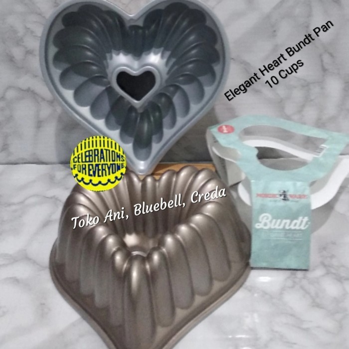 

[New Ori] Nordic Elegant Heart Bundt Pan 26.5X27.5X9.7Cm 10 Cup / 2.4Ltr Diskon