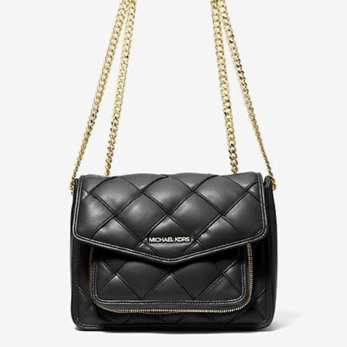 ✅New Tas Wanita Branded Original - Mk Regina Shoulder Bag Black Diskon