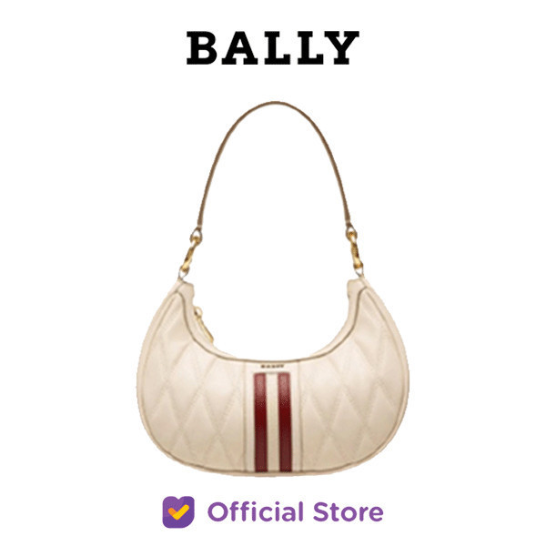 ✅New Bally Deyr Leather Minibag - Bone Diskon