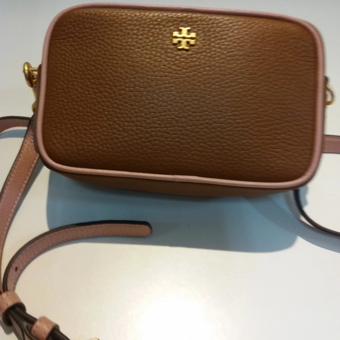 ✅New Tas Wanita Tory Burch Camera Bag Mini Cortado Pink Original Terbaru