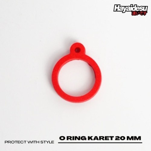 O Ring Karet Lanyard 20 mm - Merah