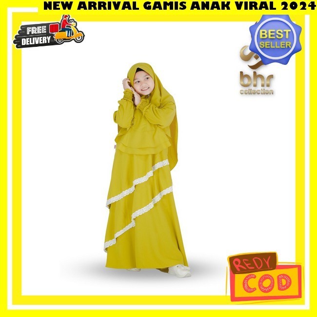 Baju Busana Muslim Anak Perempuan Gamus Ansk Cewe Umur 5 6 7 8 Tahun Baju Muslim Ank Perempuan Terba