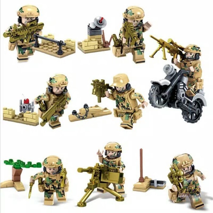 Menakjubkan 1Pc Action Figure Tentara Swat Toy Lego Mainan Koleksi Pajangan Hobi Hemat