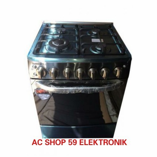 [New] Kompor Freestading Diamante Leonardo Miniature Steel 4 Tungku Gas New Limited