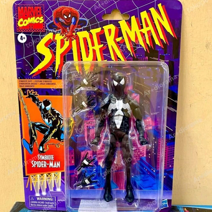 [Ori] Marvel Legends Spiderman Symbiote Black Spiderman Retro Diskon