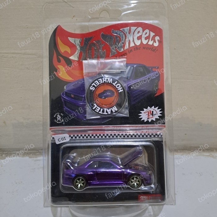 [Original] Hotwheels Rlc Nissan R34 Purple Berkualitas