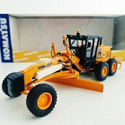 [Original] Miniatur Diecast Motor Grader Komatsu Gd655 Alat Berat 1:50 Berkualitas