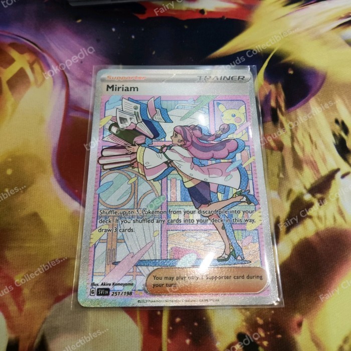 ✅Baru Miriam Sar Full Art Pokemon Tcg English Scarlet Violet Berkualitas