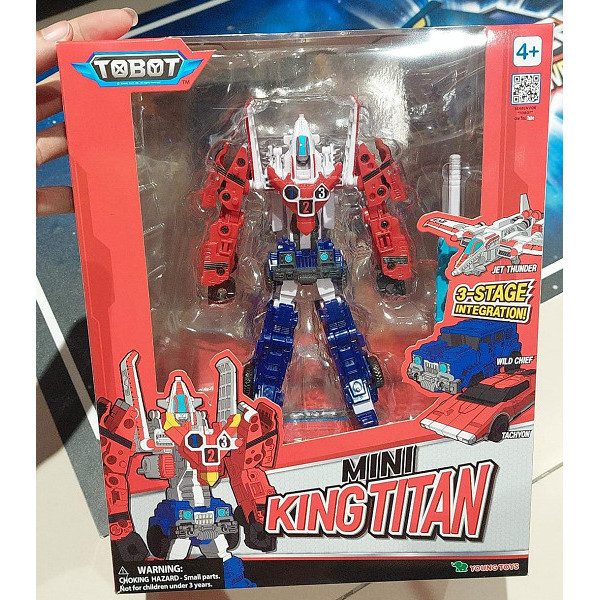 ✅Baru Sale Mainan: Tobot Mini King Titan 3-Stage Integration Young Toys Ori Terbaru