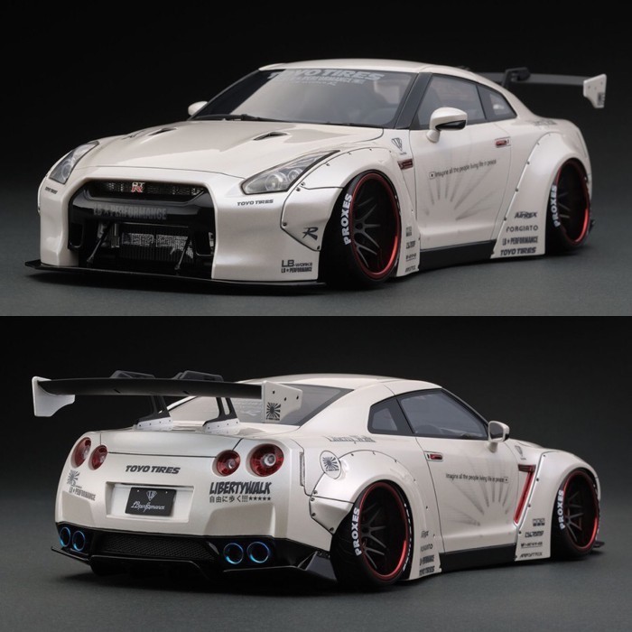 [Original] Ignition Model 1:18 Lb-Works Gt-R R35 White Terbaru