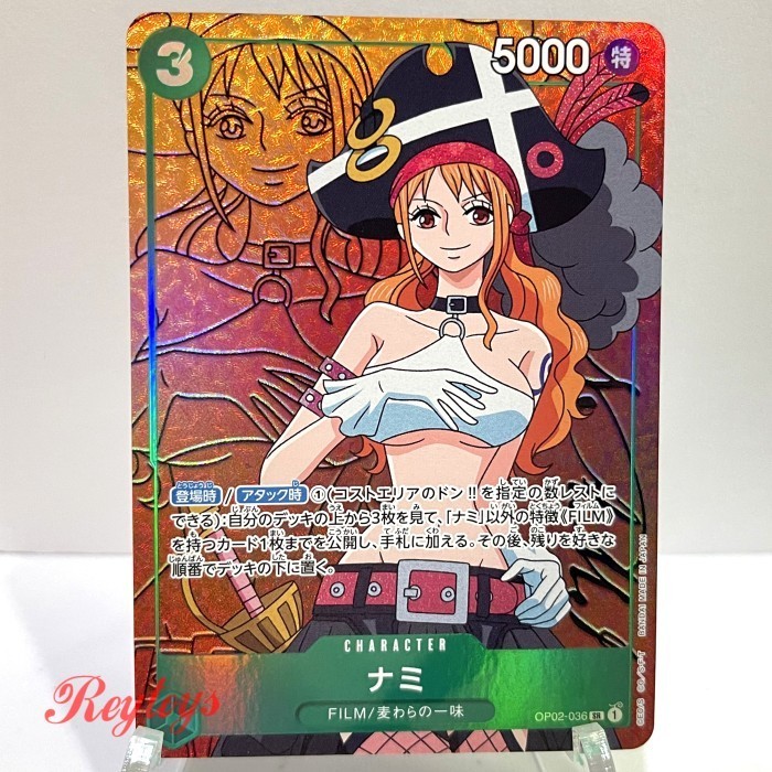 ✅Baru One Piece Tcg Op02 - 036 Sr - Nami  Parallel  Terbaru