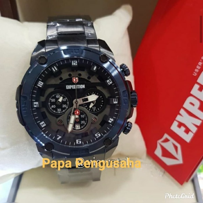 ✅New Jam Tangan Pria Original Expedition E6787 Black Blue Diskon