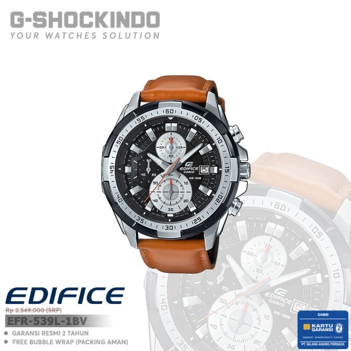 ✅New Ori Casio Edifice Efr-539L-1Bv / Efr-539L-1Bvudf Original Berkualitas