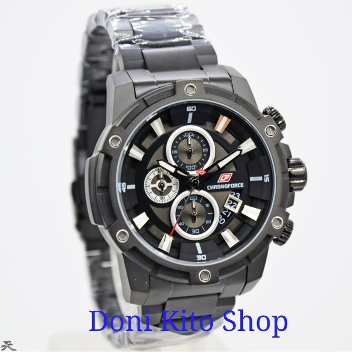 ✅New Jam Tangan Pria Original Chronoforce 5320 Black Limited