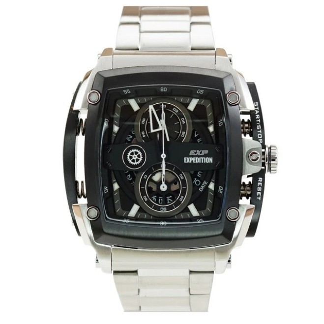 ✅New Ori Jam Tangan Pria Expedition Exp 3008 Silver Rantai Original Diskon