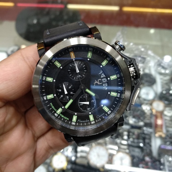 ✅New Ori Jam Tangan Alexandre Christie Ac 9200Nmc All Black Night Vision Limited