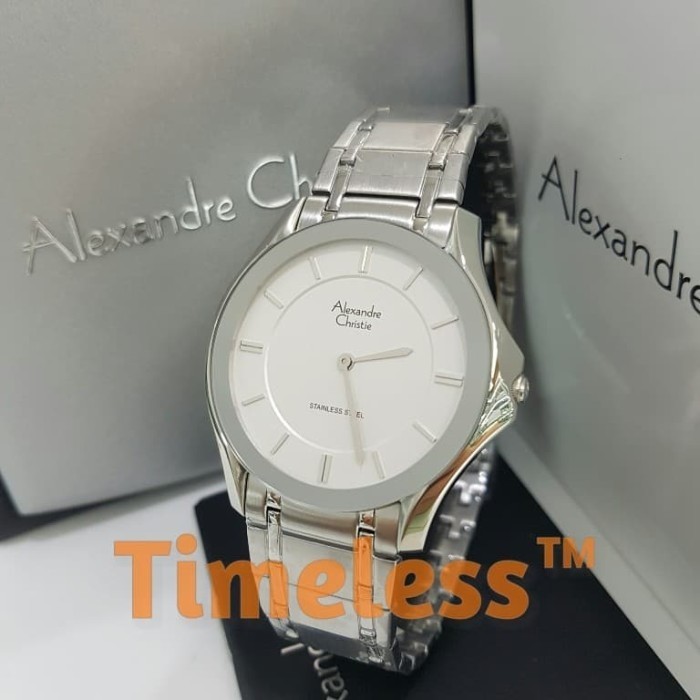 ✅Original Jam Tangan Pria Alexandre Christie Ac 8605 Mh Silver Berkualitas